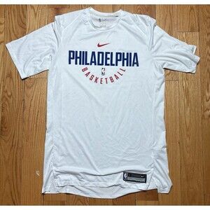 Philadelphia 76ers Nike Shooting Shirt - Men’s White Dri-Fit Large Tall NBA